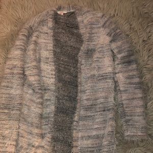 Long fuzzy cardigan